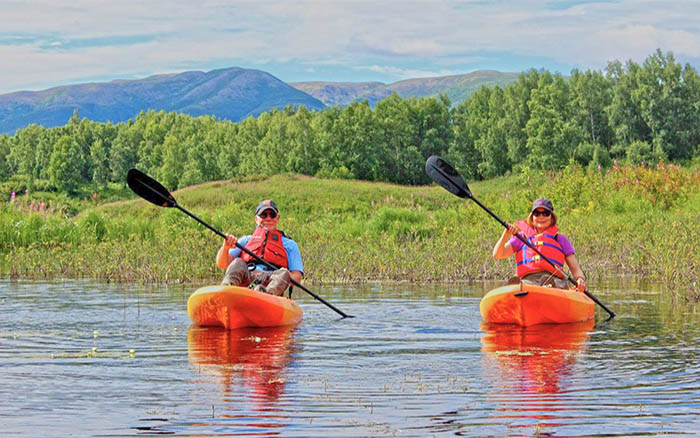 Alaska fly-in lake kayak adventure experience